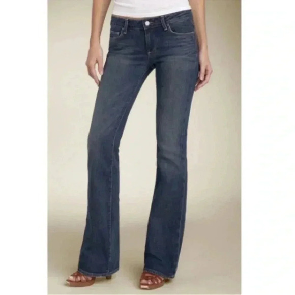PAIGE Denim - Paige  Hollywood hills classic rise bootcut Denim Blue Y2K Flare Jeans Size 27
